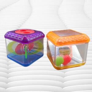 Fisher Price Peek A Block 2005 Sparkle Blocks H7056 Lot of 2